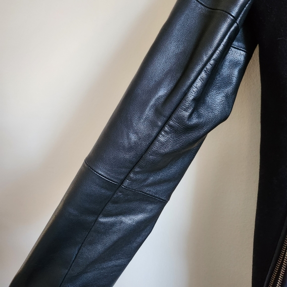 Aritzia Wilfred Free Fei XXS jacket, wool cashmere blend lamb leather - Picture 4 of 11